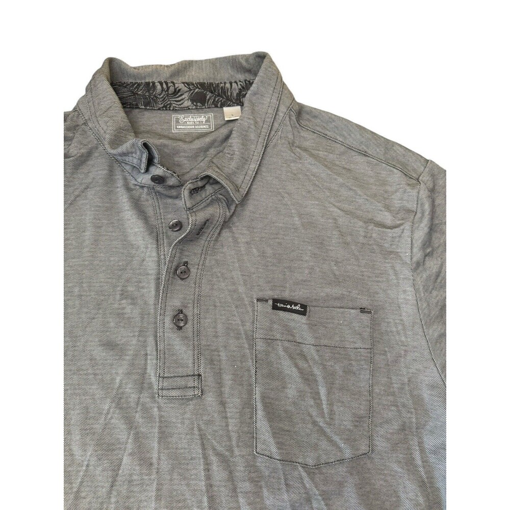 Travis Mathew Polo Mens Large Gray Exclusively Ambassador Account Golf‎ Shirt